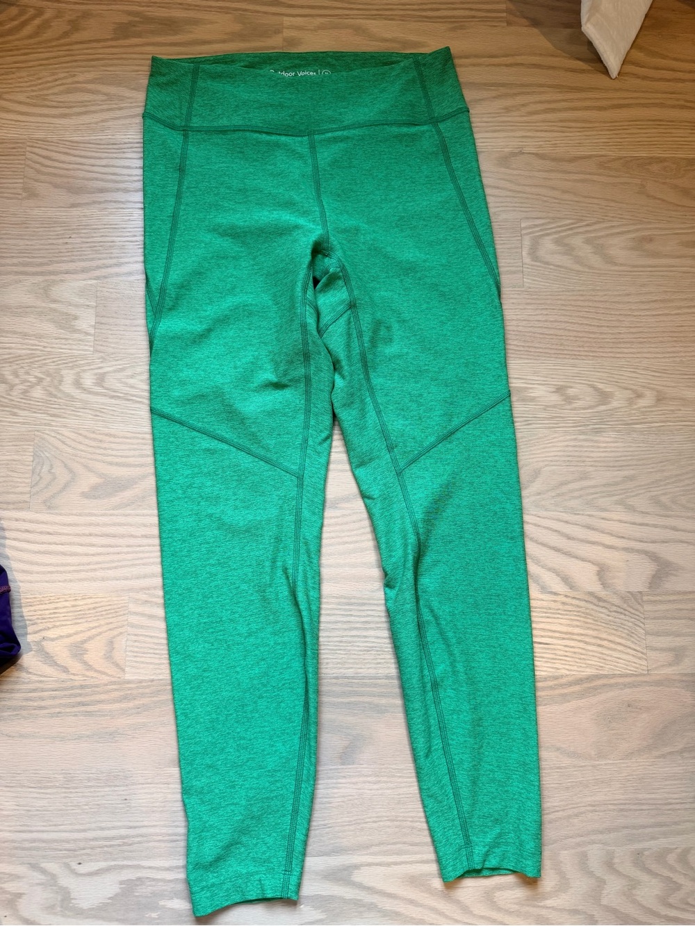 Outdoor Voices Green High-Waist Leggings